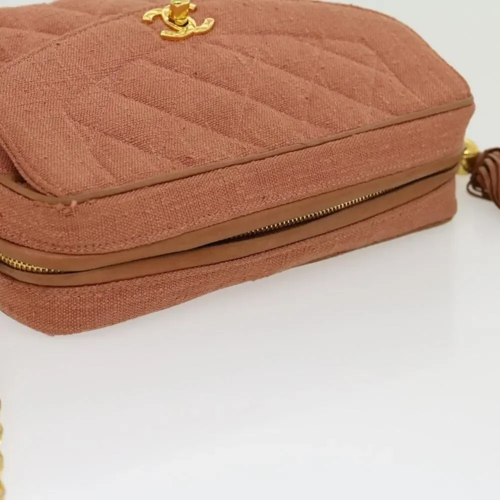Chanel Diana Turn Lock Chain Shoulder Bag Pink
